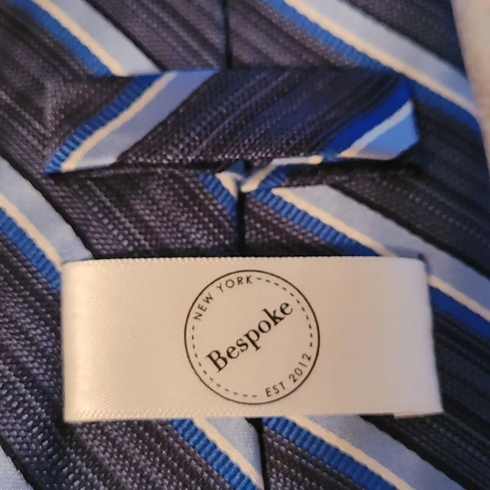 Bespoke‎ blue striped neck tie